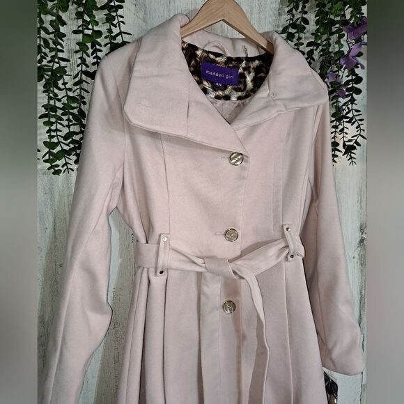 Steve Madden Madden Girl High Low PeaCoat - Picture 2 of 12